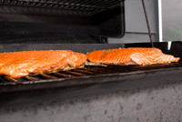 Still life: salmon on the grill