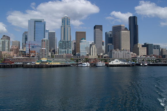 View of Seattle from the ferry: Study #3