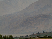 Smoke over Lake Chelan from wild fires