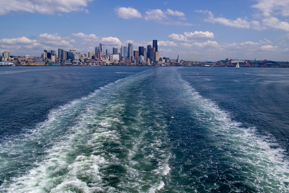 View of Seattle from the ferry: Study #7